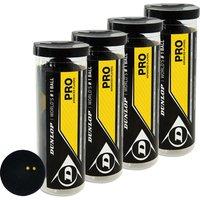 Dunlop Pro Squash Balls - 1 Dozen (4 x 3 Ball Tube)