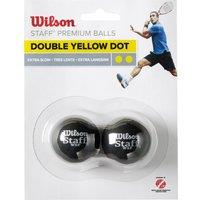 Wilson Staff Double Yellow Dot Squash Balls - Pack of 2