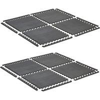 York 8 Piece High Impact Interlocking Floor Protection Mat