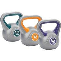 York 6, 8, 10kg Vinyl Kettlebell Set