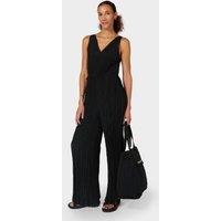 Perforated Plisse Jumpsuit