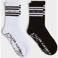 Mid Length Ankle Gripper Socks 2 Pack