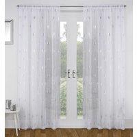 Birch Ready Made Single Voile Curtain White
