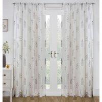 Bracken Ready Made Single Voile Curtain Grey