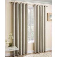 Vogue Thermal Blockout Ready Made Eyelet Curtains Cream