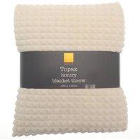 Topaz Fleece Blanket Ivory