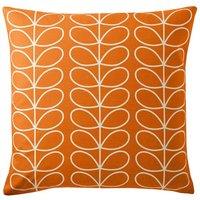Orla Kiely Small Linear Stem Filled Cushion 50cm x 50cm Persimmon