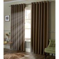 Blackout Ready Made Eyelet Curtains Beige