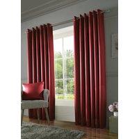 Burj Ready Made Lined Eyelet Curtains Red