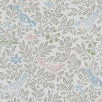 Clarke & Clarke Bird Song Fabric Pastel
