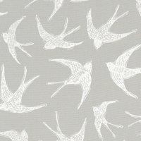 Clarke & Clarke Fly Away Fabric Grey