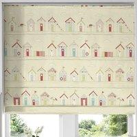 Beach Huts Made to Measure Roman Blind Pink