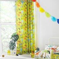 Jungletastic Kids Ready Made Eyelet Curtains 66 x 72 Multi