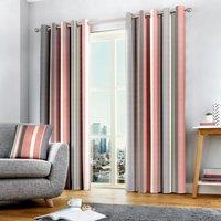 Fusion Whitworth Lined Ready Made Eyelet Curtains Blush