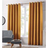 Freya Ready Made Eyelet Curtains Ochre