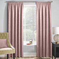 Matrix Thermal Blockout Ready Made Pencil Pleat Curtains Blush