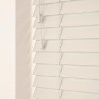 50mm Primary Wood Wooden Venetian Made To Measure Blind Old White