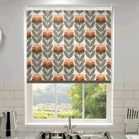 Orla Kiely Rosebud Made to Measure Blackout Roller Blind Orange