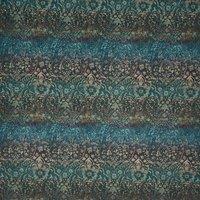 Prestigious Textiles Fable Digitally Printed Velvet Fabric Lagoon