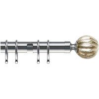 28mm Dynasty Curtain Pole Satin Silver