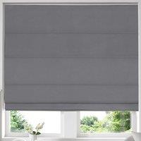 Cotton Panama Made to Measure Roman Blind Charcoal