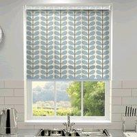 Orla Kiely Two Colour Stem Made to Measure Roller Blind Powder Blue