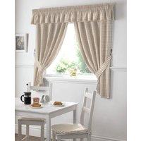 Gingham Value Curtains Beige