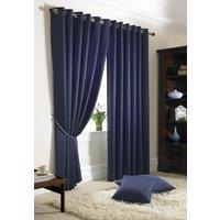 Madison Lined Ready Made Eyelet Curtains Navy