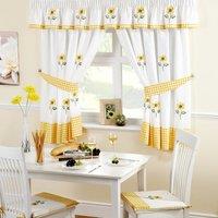 Sunflowers Kitchen Curtains White/Yellow