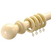 28mm County Wood Curtain Pole Cream