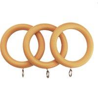 County 28mm Wooden Curtain Rings (Pk 4) Cream