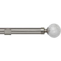 Crash 28mm Eyelet Curtain Pole Satin Silver