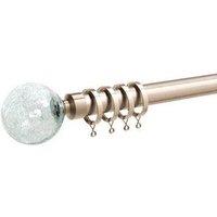 Crash 28mm Bay Window Curtain Poles Satin Silver
