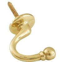Palma Tie Back Hook Bright Brass