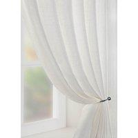 Boucle Ready Made Single Voile Curtain Cream