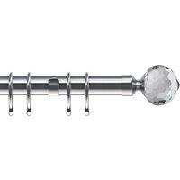 28mm Bella Curtain Pole Satin Silver
