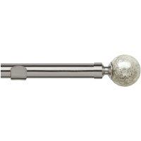 28mm Empire Eyelet Curtain Pole Satin Silver