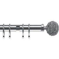 28mm Mia Curtain Pole Satin Silver