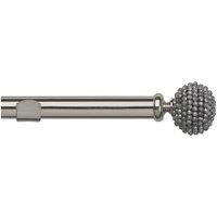 28mm Mia Eyelet Curtain Pole Satin Silver