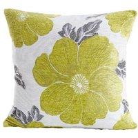 Poppy Chenille Filled Cushion 45cm x 45cm Lime