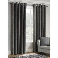 Versailles Ready Made Lined Eyelet Curtains Charcoal