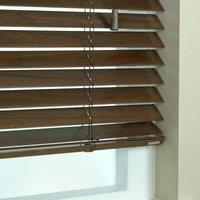 50mm Elementi Wooden Venetian Made To Measure Blind Fired Walnut