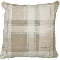 Fusion Balmoral Check Filled Cushion 43cm x 43cm Natural