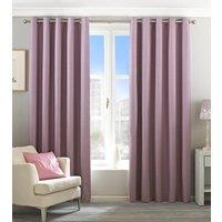 Riva Home Eclipse Blackout Lined Ready Made Eyelet Curtains Mauve
