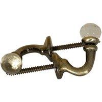 Crystal Palma Dove Tie Back Hooks (pair) Antique Brass