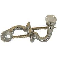 Crystal Palma Dove Tie Back Hooks (pair) Chrome