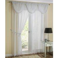 Crystal Ready Made Single Voile Curtain White