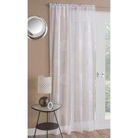 Orion Slot Top Ready Made Single Voile Curtain White