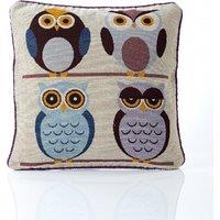 Owl Tapestry Filled Cushion 45cm x 45cm Multi