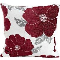 Poppy Chenille Filled Cushion 45cm x 45cm Aubergine